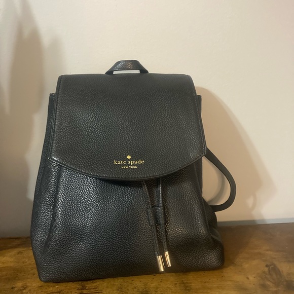 kate spade Handbags - Kate Spade Black Leather Backpack